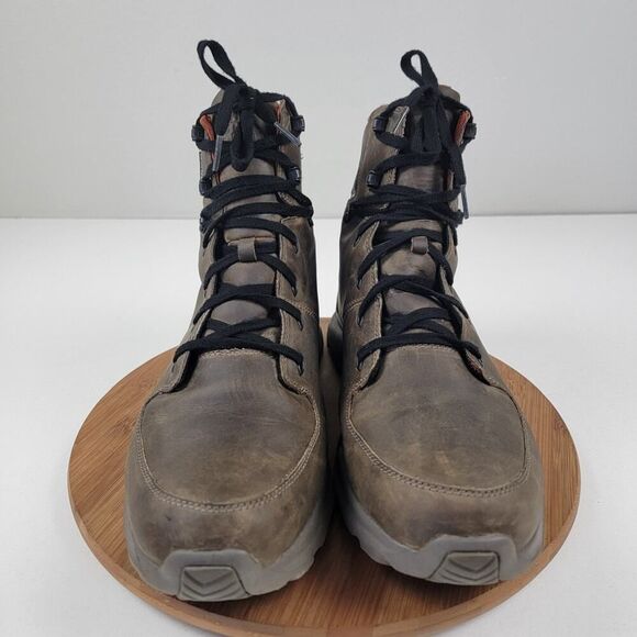 The North Face Thermoball Versa Men s Waterproof Leather Brown Boots size 14 - Picture 3 of 16